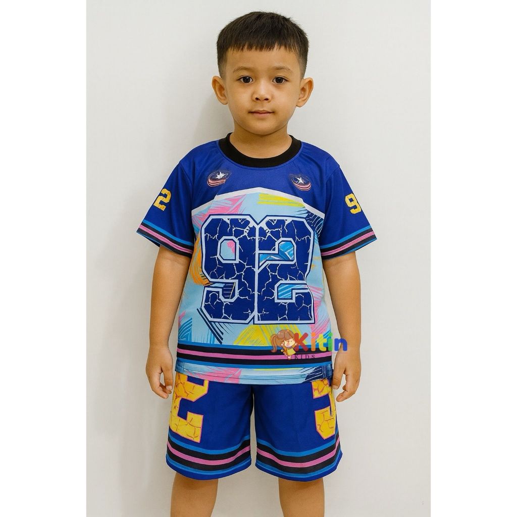 MK - SETELAN BASKET ANAK BAJU JERSEY ANAK LAKI-LAKI PEREMPUAN 2-12 TAHUN NOMOR 92 / BAJU BASKET ANAK