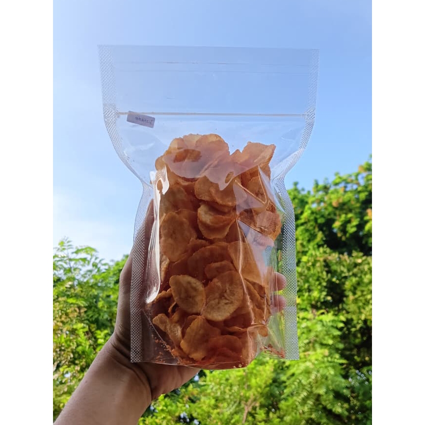 

Kripik pisang gurih rasa pedas manis