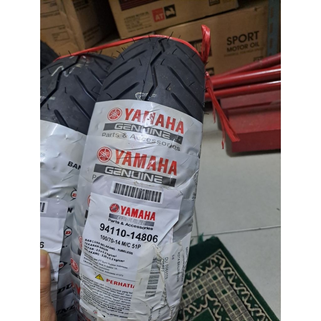 BAN BELAKANG GEAR 125 UKURAN 100/70-14 MERK DUNLOP TUBLESS