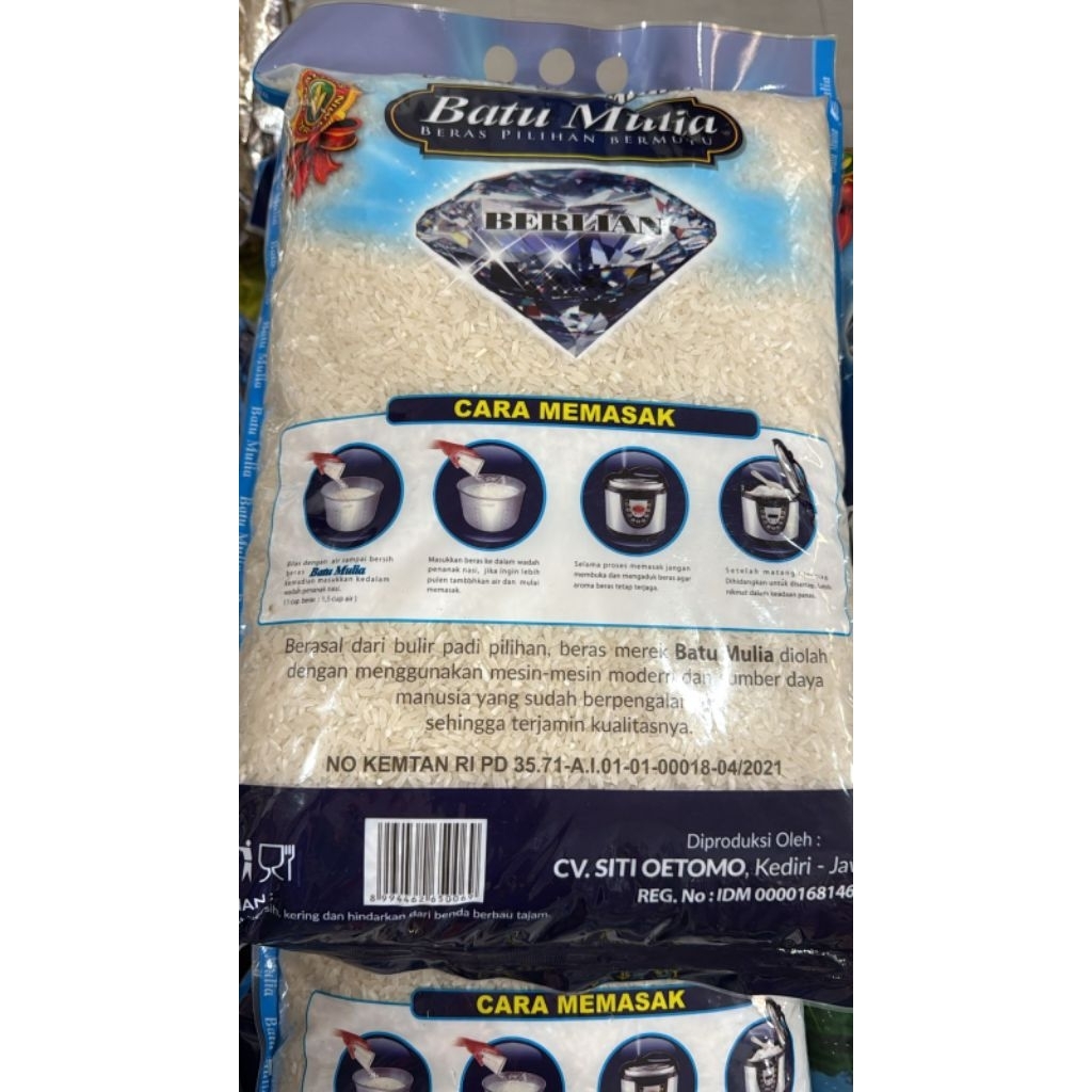 

beras batu mulia kemasan 5kg