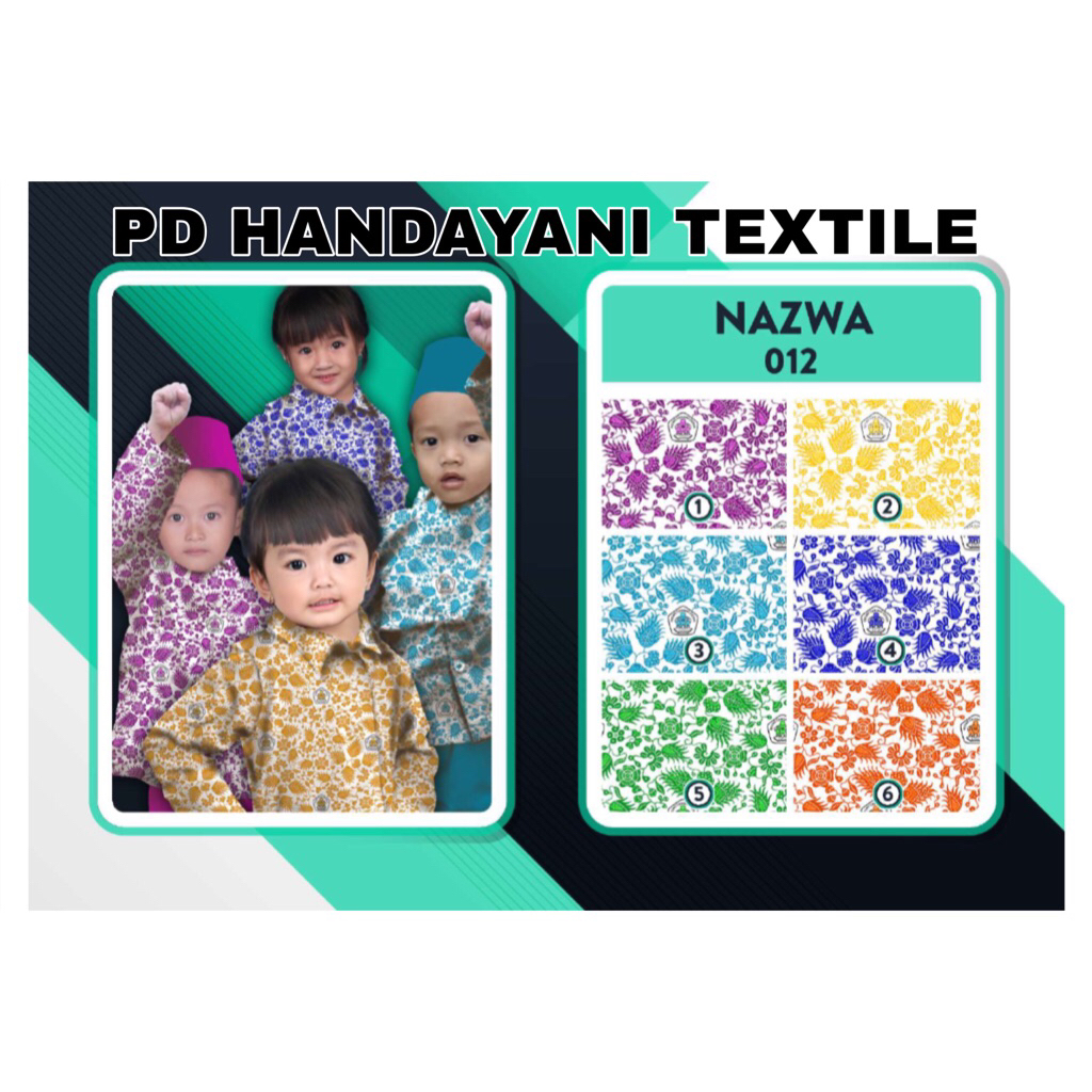 KAIN BATIK SERAGAM SEKOLAH TK / PAUD MOTIF NAZWA / 0,50cm