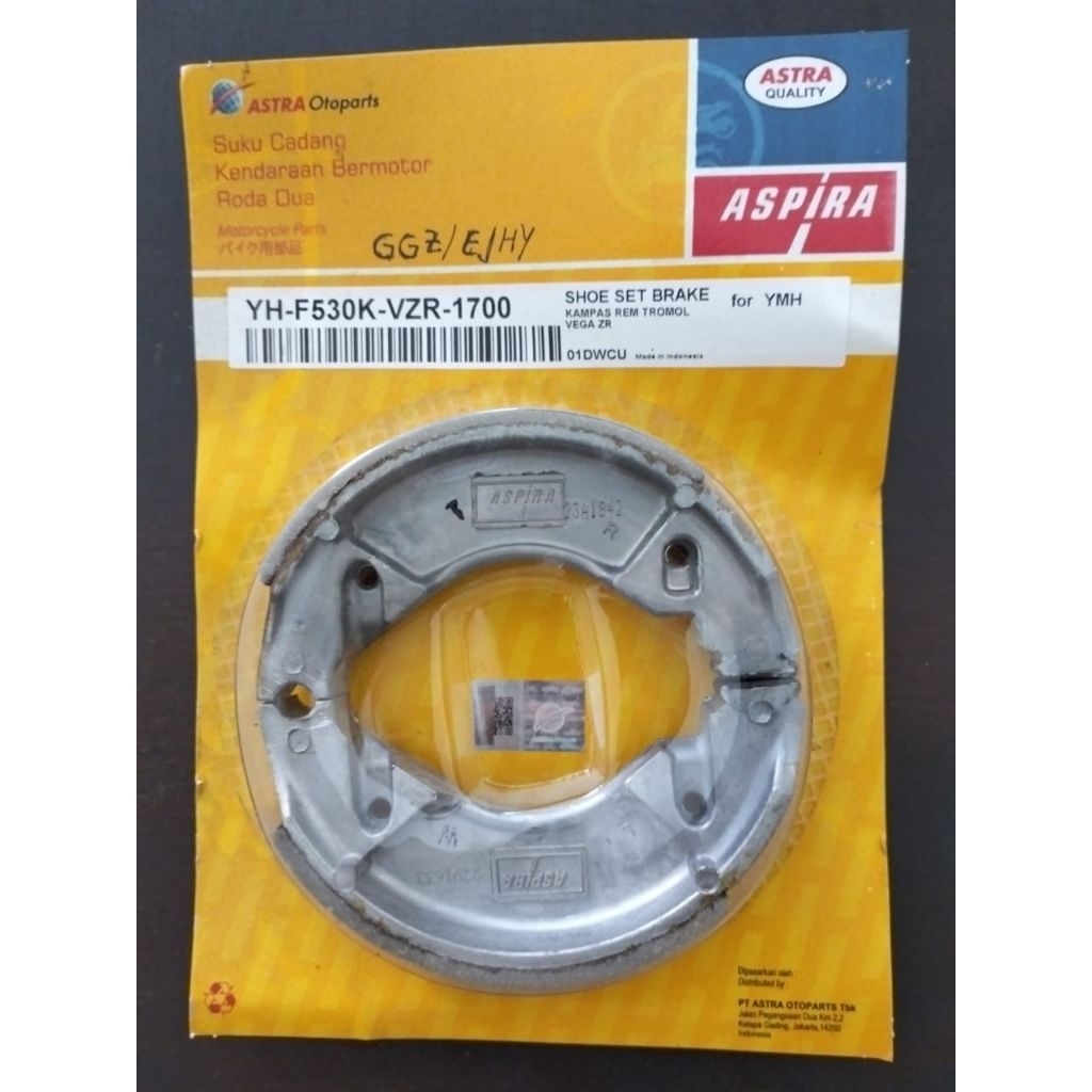 Aspira Kampas Rem Tromol Vega ZR