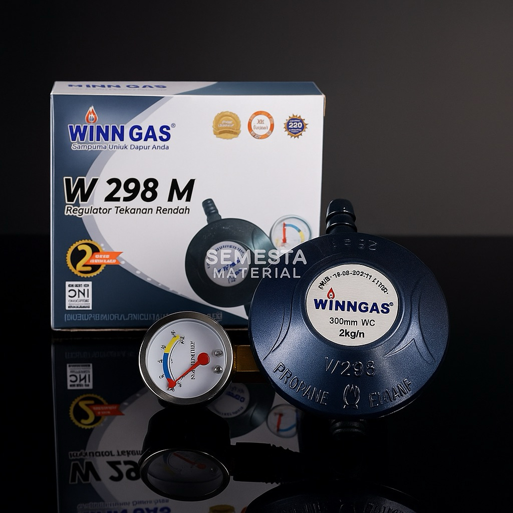 Regulator Kompor Gas Winn Gas W 298 | Winn Gas Regulator Diameter Besar Meter W298M | Termurah |Mura