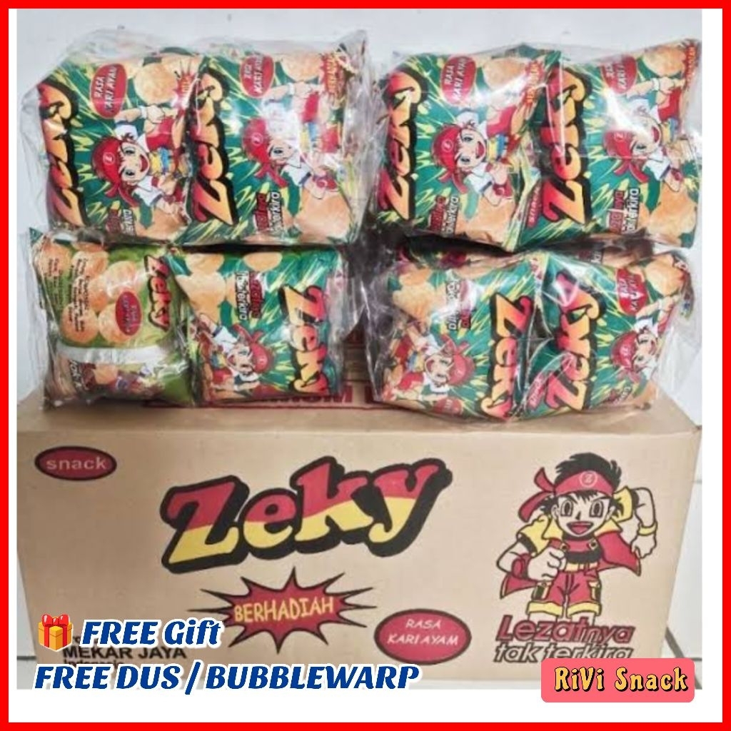 

Chiki zeky berhadiah 1 dus isi 40