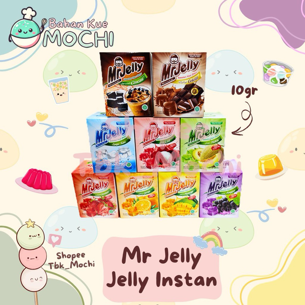 

Mr Jelly Powder Jelly Ekonomis / Jelly bubuk Instan MR Jelly / Agar Jelly Mr Jelly / Jelly Bubuk / Agar Jelly