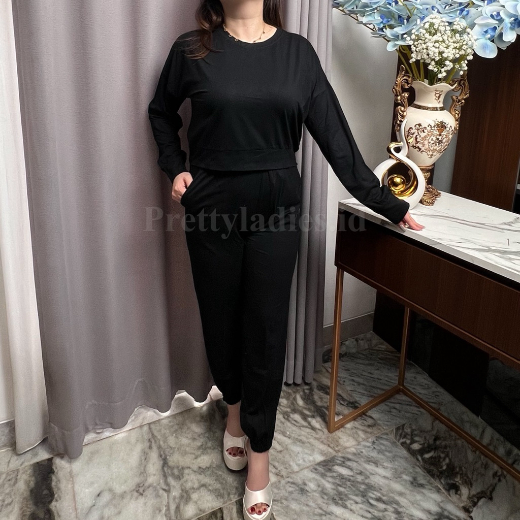 One Set Jogger | Setelan Wanita Jogger Celana Panjang