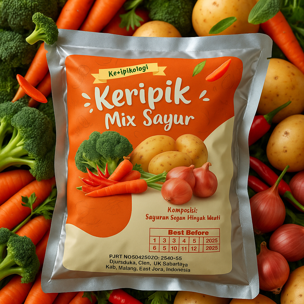 

KERIPIK SAYUR MIX ORIGINAL KUALITAS SUPER 80Gr GROSIR
