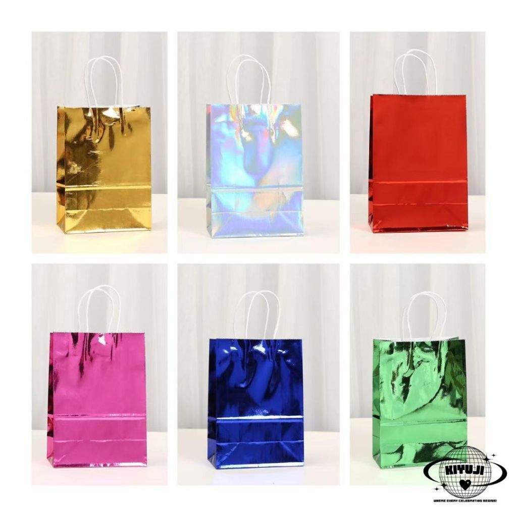 

Kiyuji Party Paper Bag Goodie Bag Warna Kilat Shiny Tas Kado Souvenir Snack
