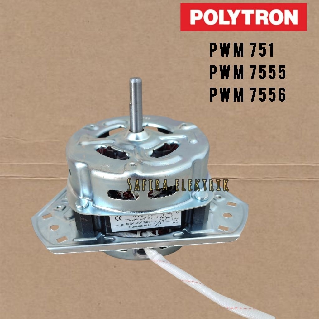 DINAMO PENGERING POLYTRON 7,5 Kg PWM 751, 7555, 7556, 8057 / MOTOR SPIN MESIN CUCI POLYTRON 2TABUNG 