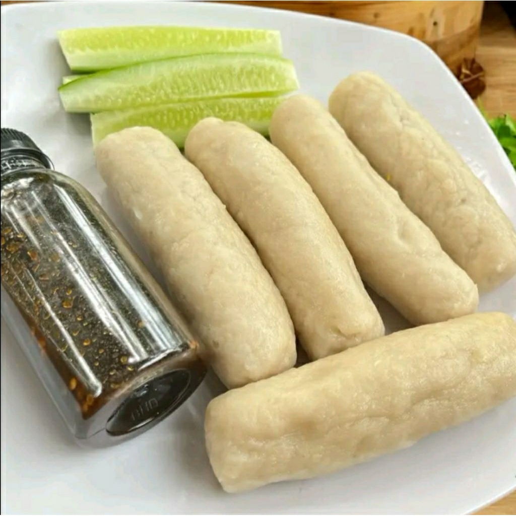 

Tanpa Kulit Pempek mix isi 10 free cuko