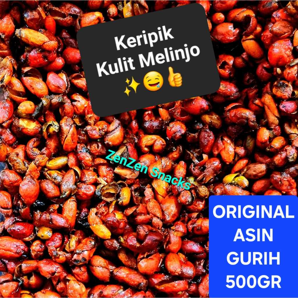 

KERIPIK KULIT MELINJO ORIGINAL/ASIN GURIH 500GR | KULIT MELINJO ORI ZENZENSNACKS