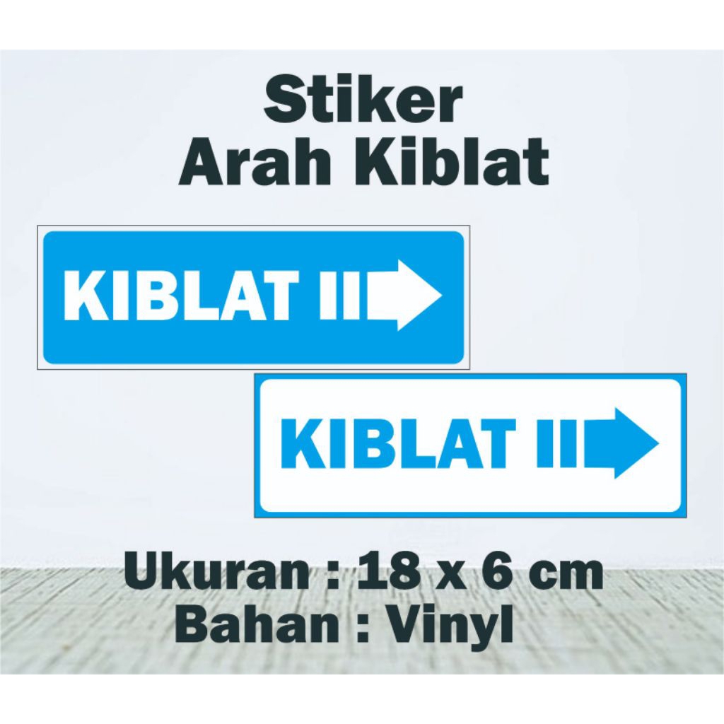 

Stiker sign batas suci / kiblat sholat tempel dinding bahan vinyl