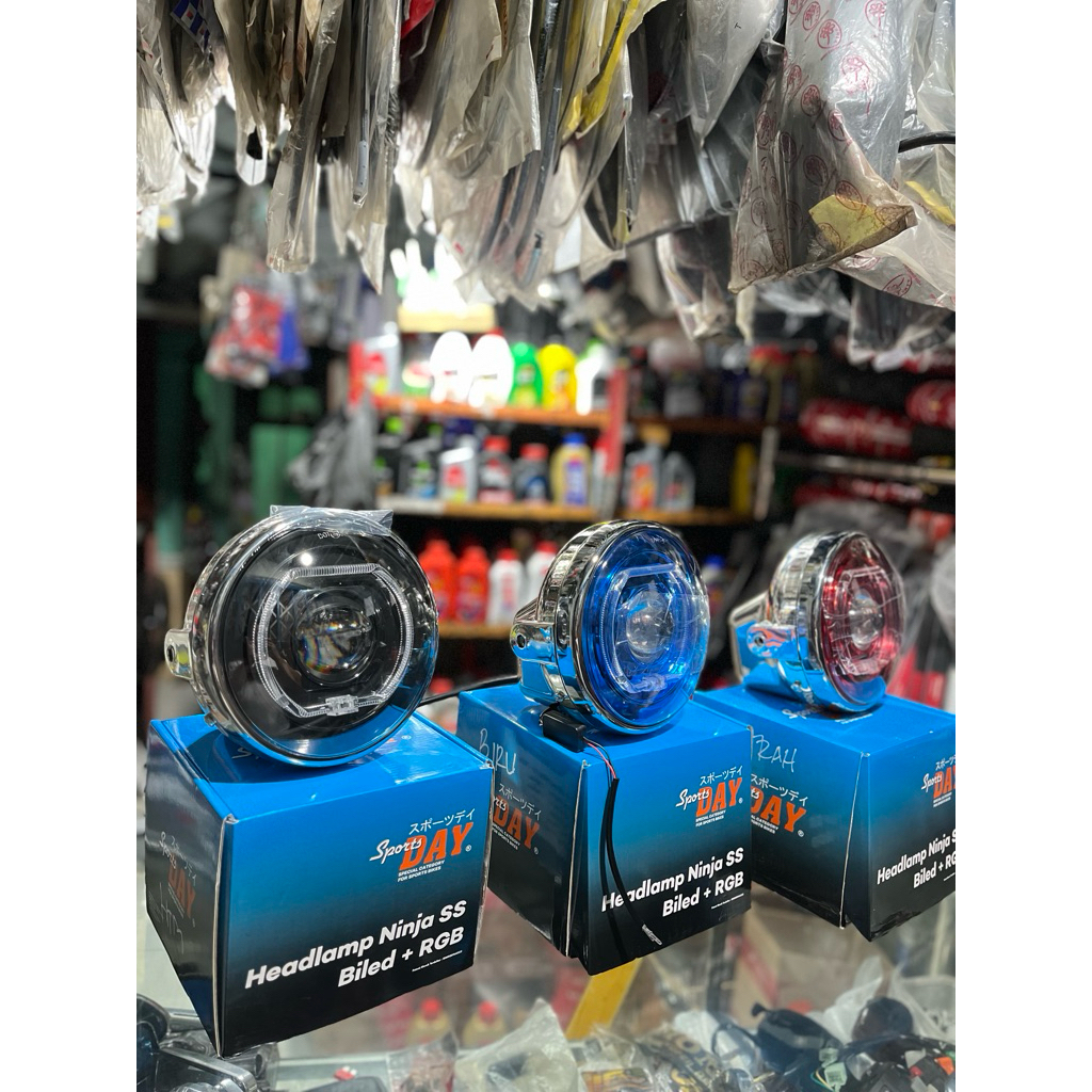 HEAD LAMP LAMPU DEPAN BILED RGB SET BATOK NINJA SS/R PNP MEGAPRO TIGER LAMA TIGEREVO VIXION SCORPIO