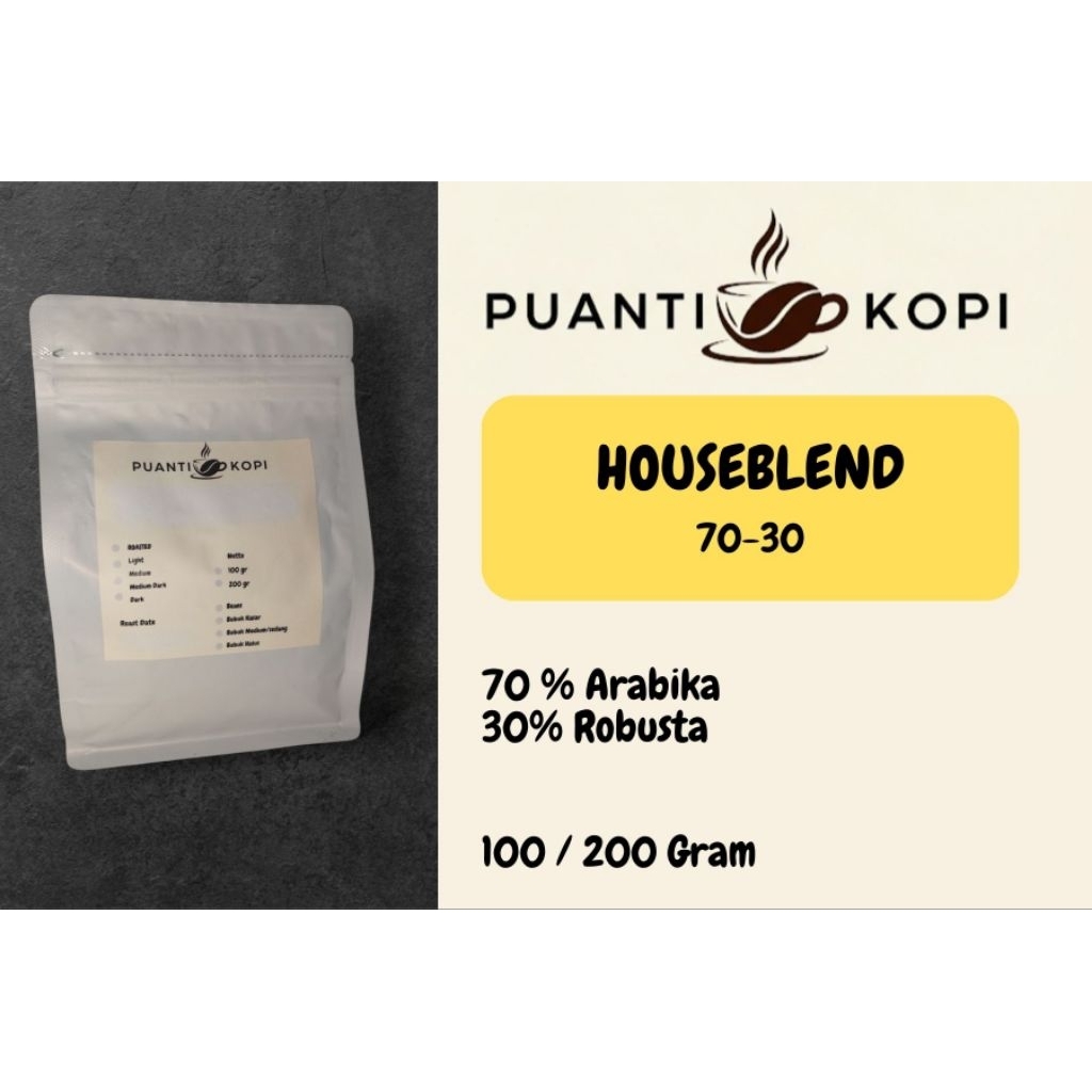

Kopi Biji / Bubuk Houseblend 70-30 Arabika Robusta