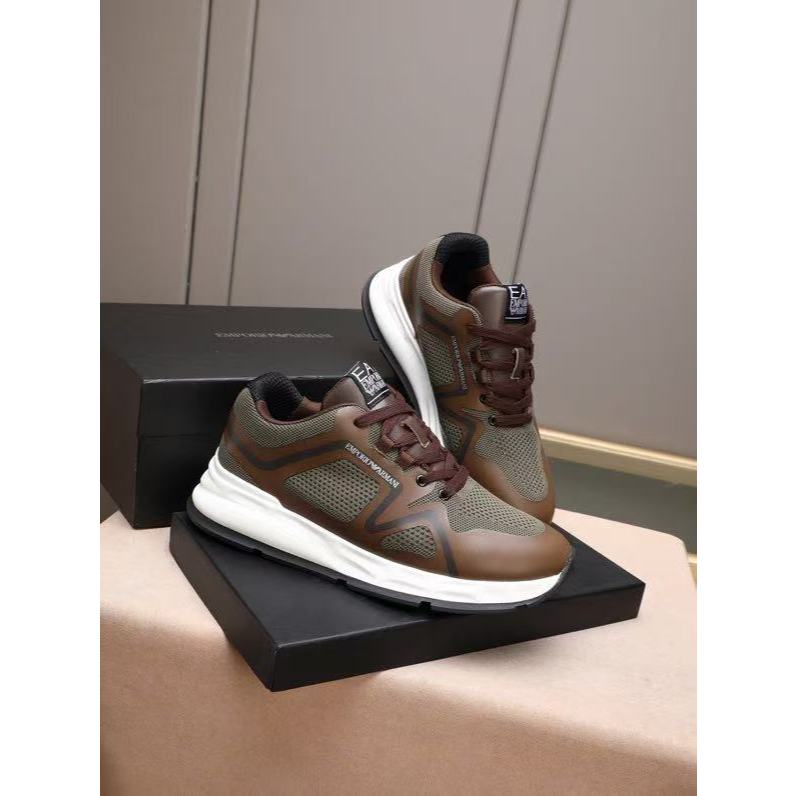 ARMANI Sepatu olahraga baru sepatu pria nyaman bernapas ringan