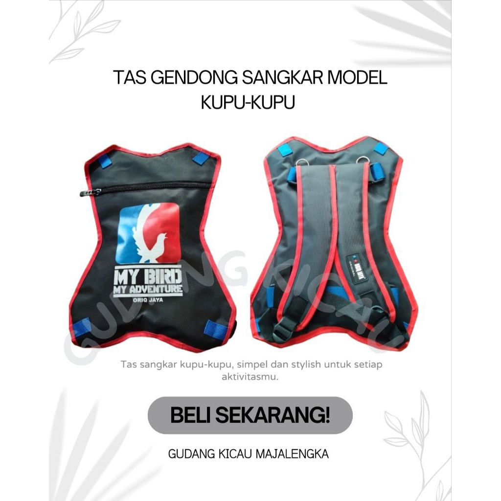 Tas Gendong Sangkar Burung Model Kupu-kupu Oriq Jaya - Tas Sangkar Praktis