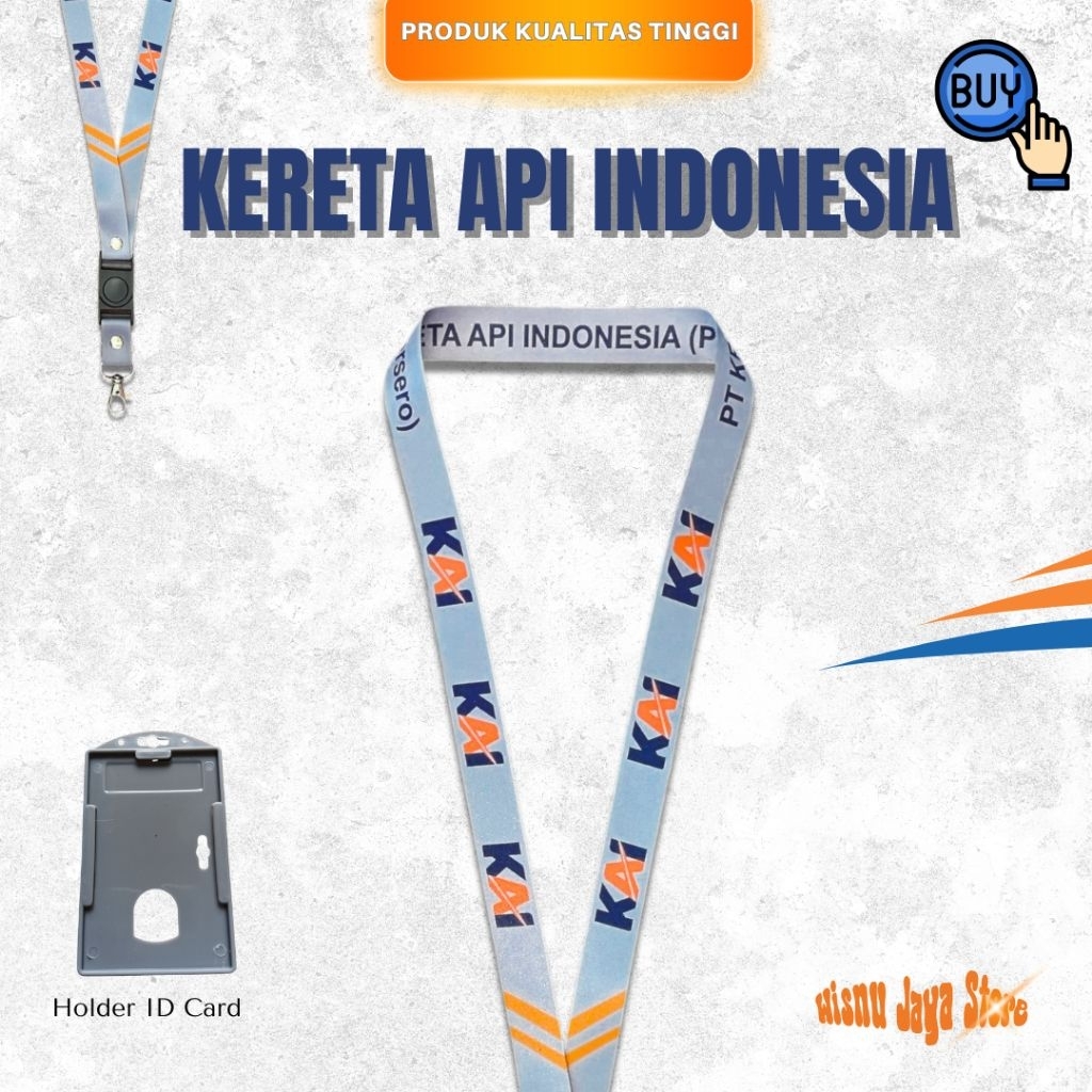 

LANYARD TALI ID CARD KERETA API INDONESIA (KAI) TERBARU | LANYARD KAI GROSIR TERMURAH & BERKUALITAS | STOK BANYAK!!