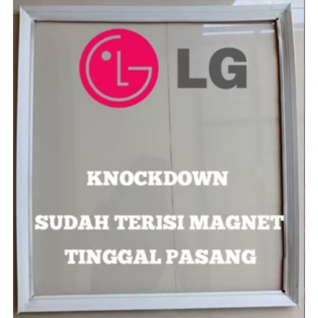 KARET GASKET PINTU ATAS KULKAS LG 75 X 50 CM
