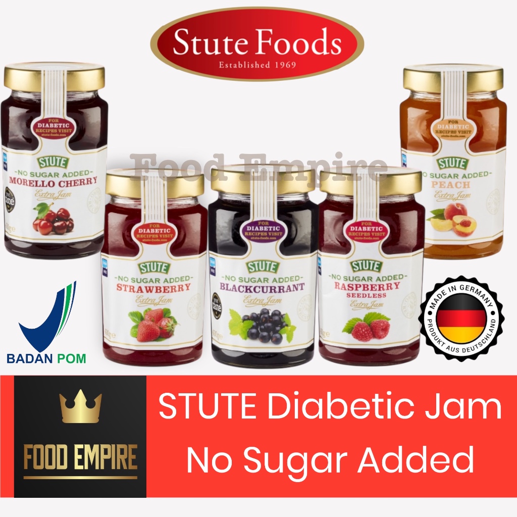 

STUTE Diabetic Fruit Jam 430 gr | No Sugar Added | Selai Buah Tanpa Gula