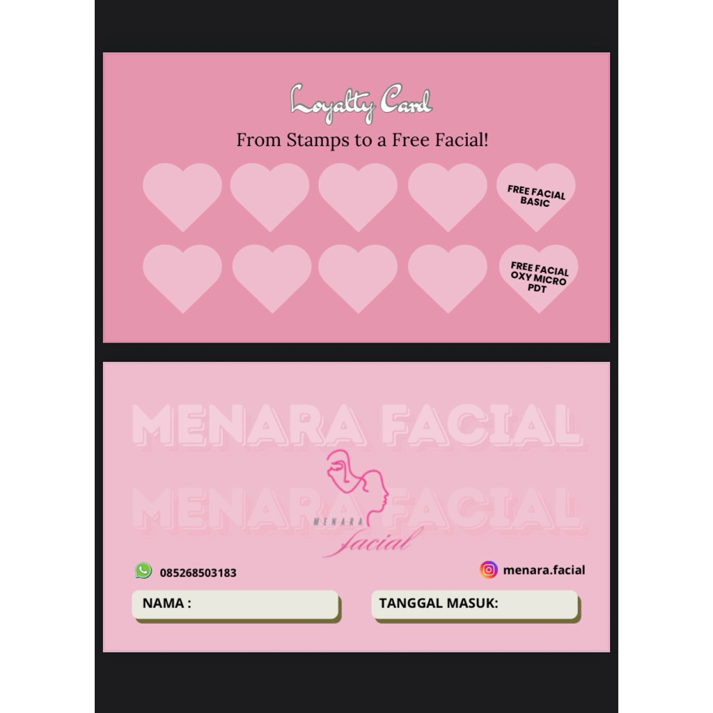 pembuatan loyalty card (custom dan printing)