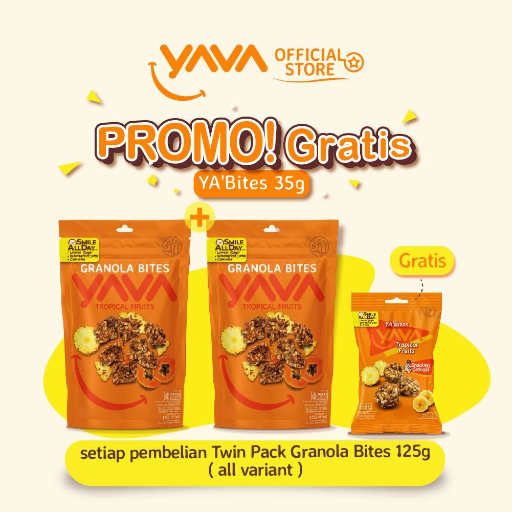 

YAVA Twin Pack Granola Bites Tropical Fruits (2 x 125g)