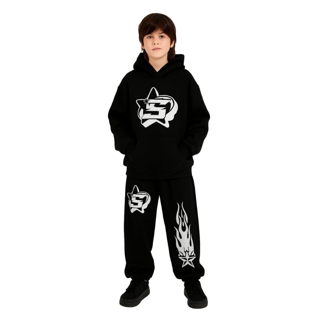 Sweater Hoodie setelan Anak Laki Laki Perempuan Hoodie Anak Laki Laki Usia 2-12 Tahun