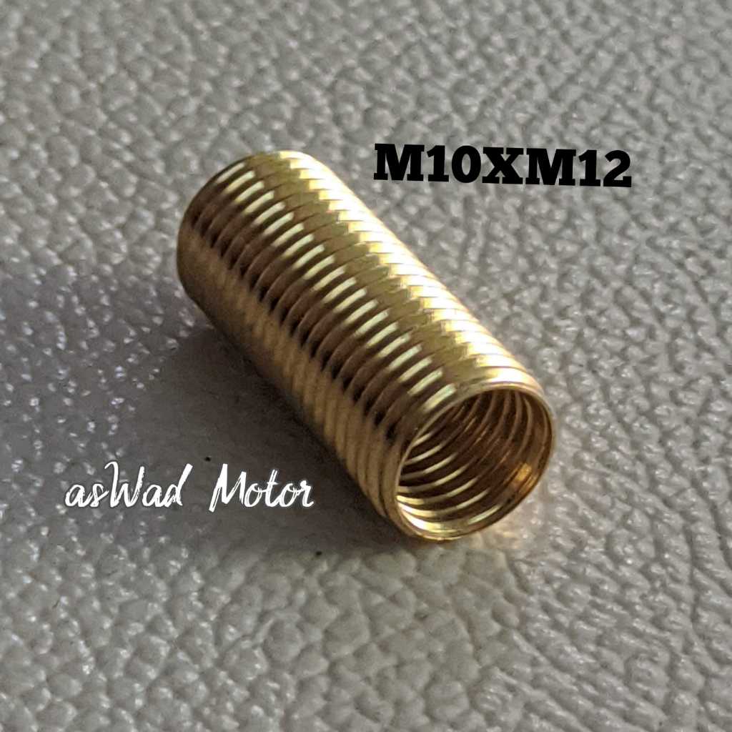 1PCS Drat Baut M10XM12 Baut 14x17 Kuningan Sok Dalam Luar Besi Kunci Bos Recoil Bosh Shock Shok Ulir