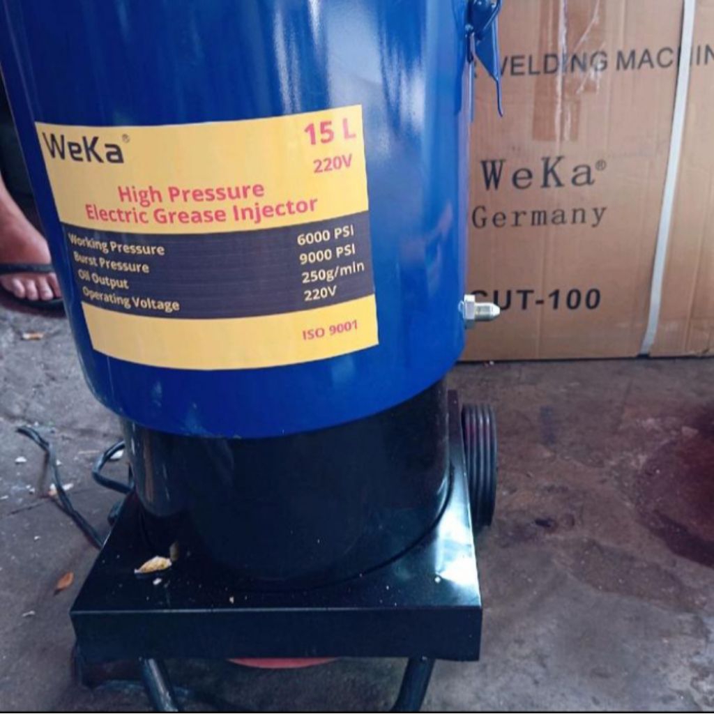 pompa gemuk elektrik 15 liter electric grease pump 15 liter weka