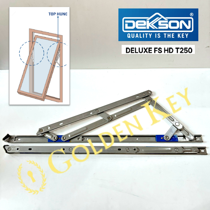Engsel Casement Jendela Dekson Dekkson Top Hung FS HD T 250 T250 22 Inch Friction Stay Deluxe 304