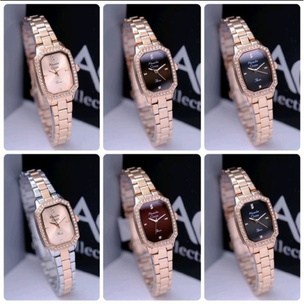 JAM TANGAN ALEXANDRE CHRISTIE WANITA AC2B84 RANTAI PERMATA | AC 2B84 MINI TERBARU ORIGINAL