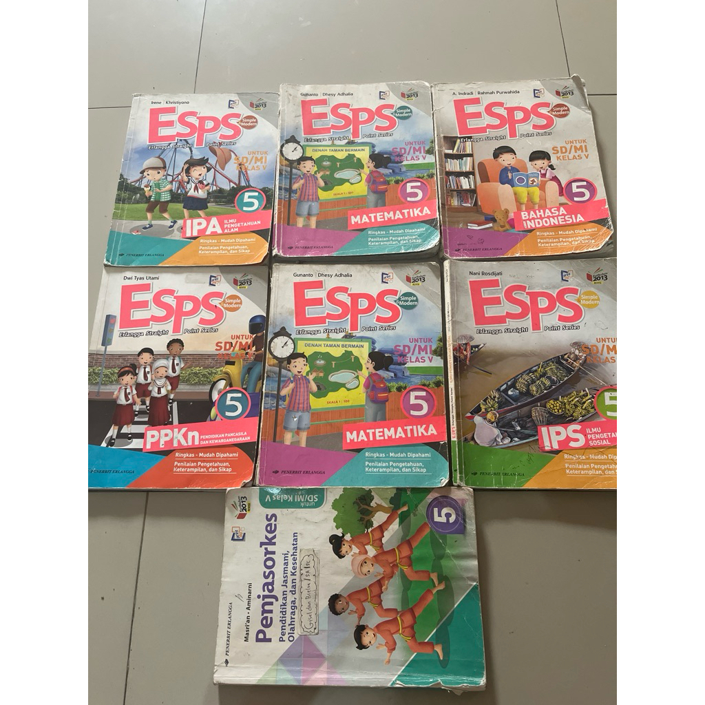 1 paket buku tematik revisi kelas 5 SD penerbit erlangga