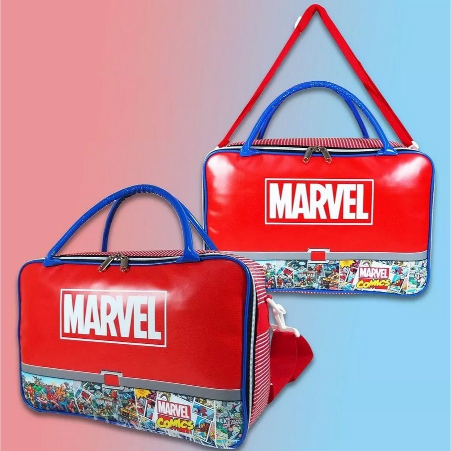 TAS TRAVEL MARVEL PREMIUM TAS TRAVELING KOPER PORTABLE MUDIK SERBAGUNA KARAKTER ANAK DEWASA TAS PAKA