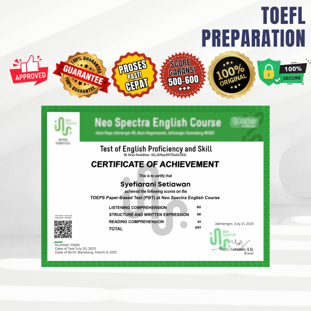 

TOEFL ITP PBT PREPARATION TEST ONLINE