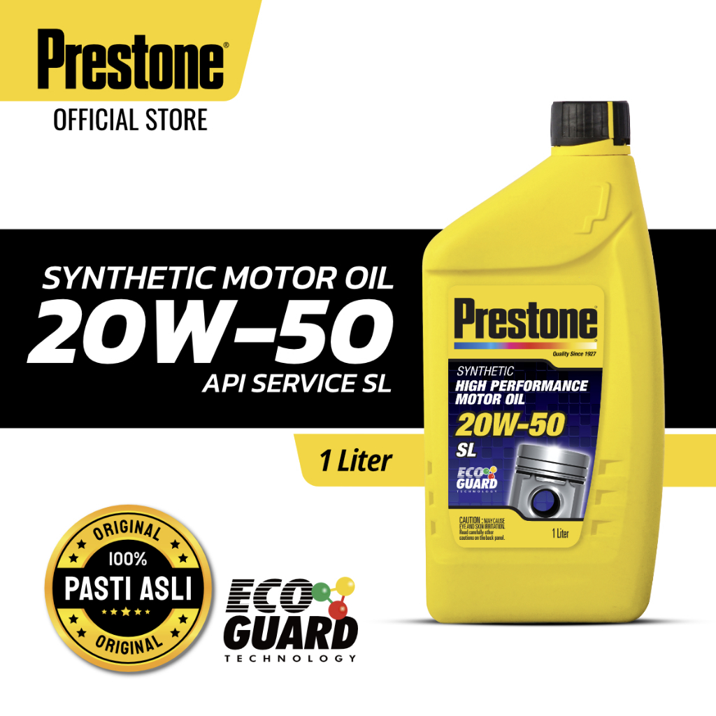 Prestone Synthetic Motor Oil 20W-50 1L Oli Mesin Mobil Sintetik