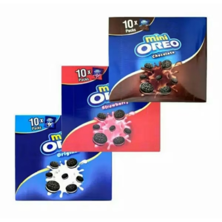 

Mini Oreo Biskuit Original/Strawnerry/ Chocolate Pcs 20.4g Untuk Traveling x 10
