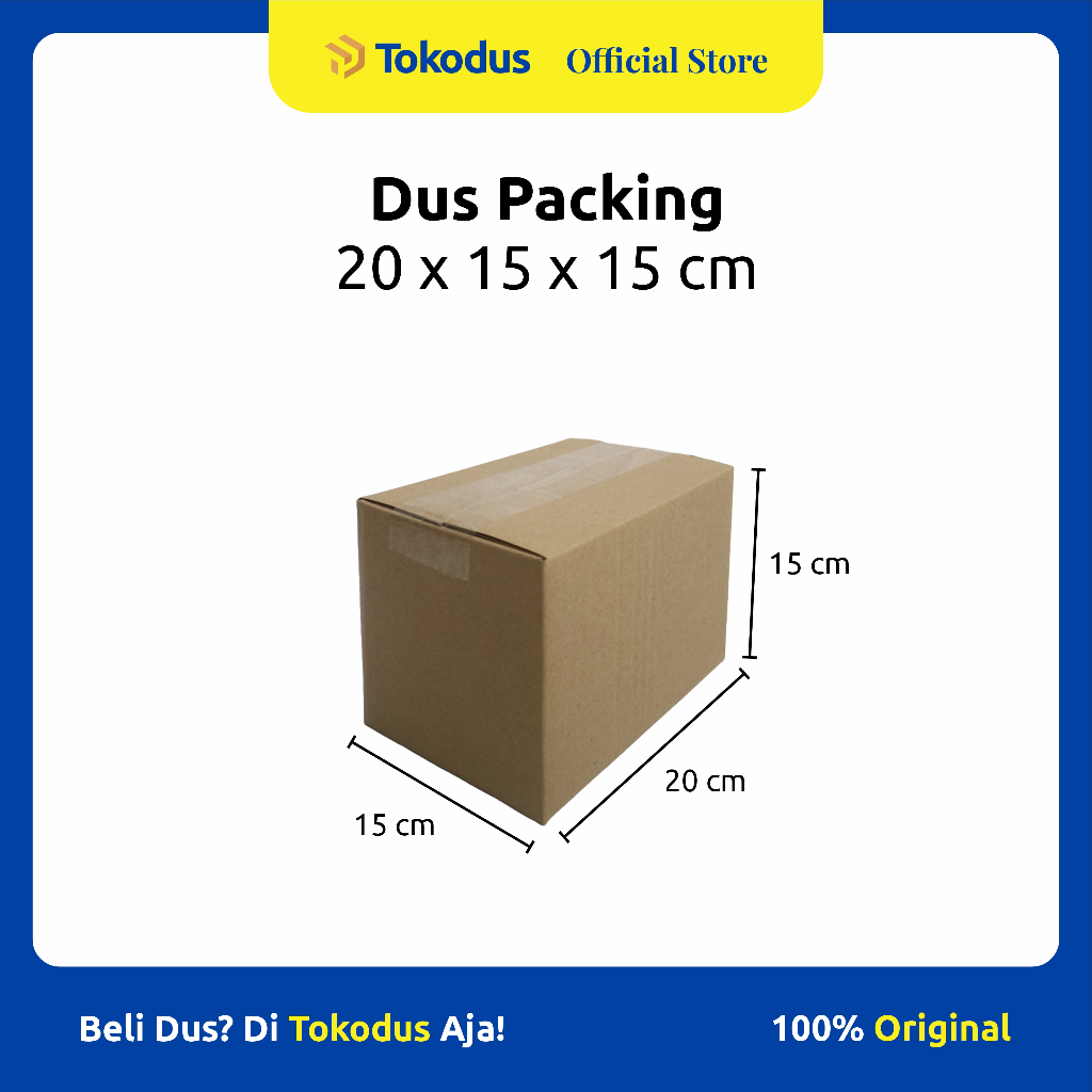 

Kardus Polos uk 20 x 15 x 15 cm | Kardus Packing | Kardus Murah | Dus Kemasan - Tokodus Katapang