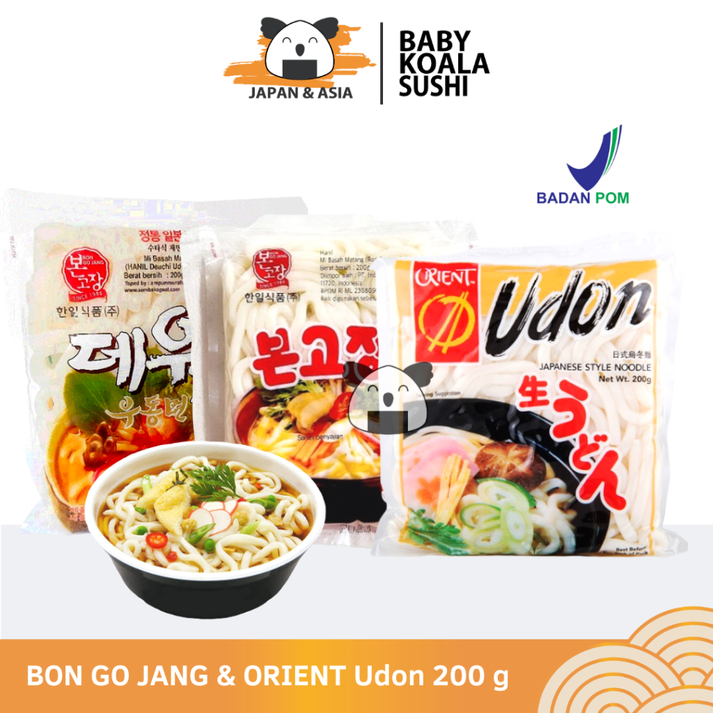 

ORIENT & BON GO JANG Mie Udon Basah Plain 200 g Halal │ Import