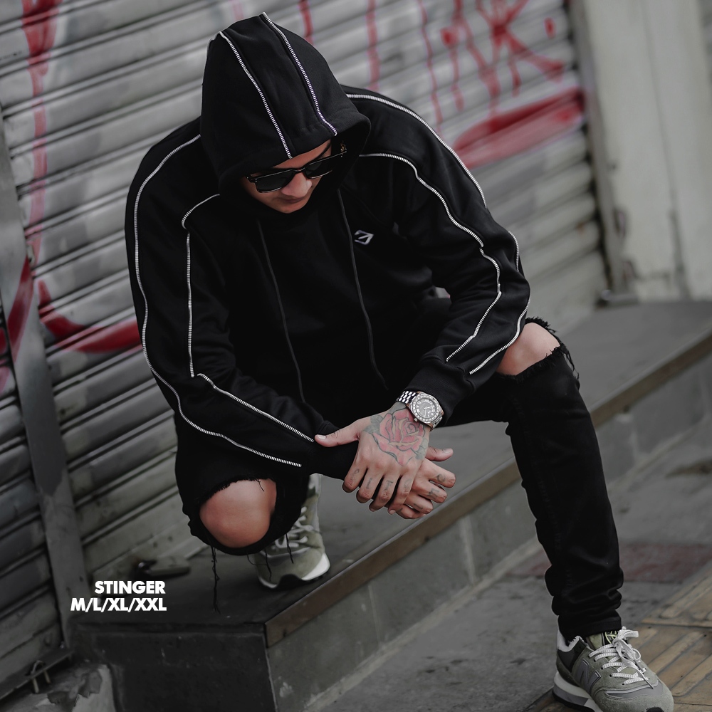 Bossque - Stinger Hoodie Bordir Jumper Sweater Pria Pullover Jaket Hoodie Sweter Jaket Pria Keren