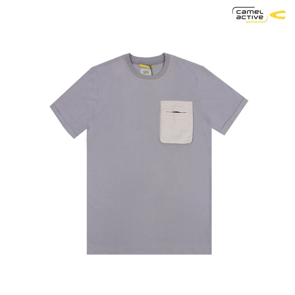 camel active Men's Grey Sweading Cotton with Functional Cargo Pocket