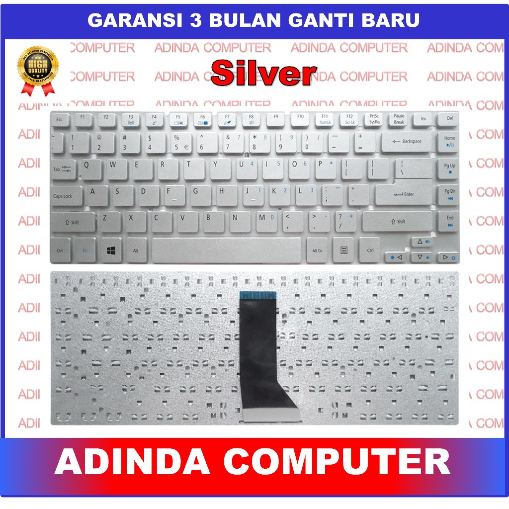 Keyboard Acer 4755 R7-571 R7-532 Silver