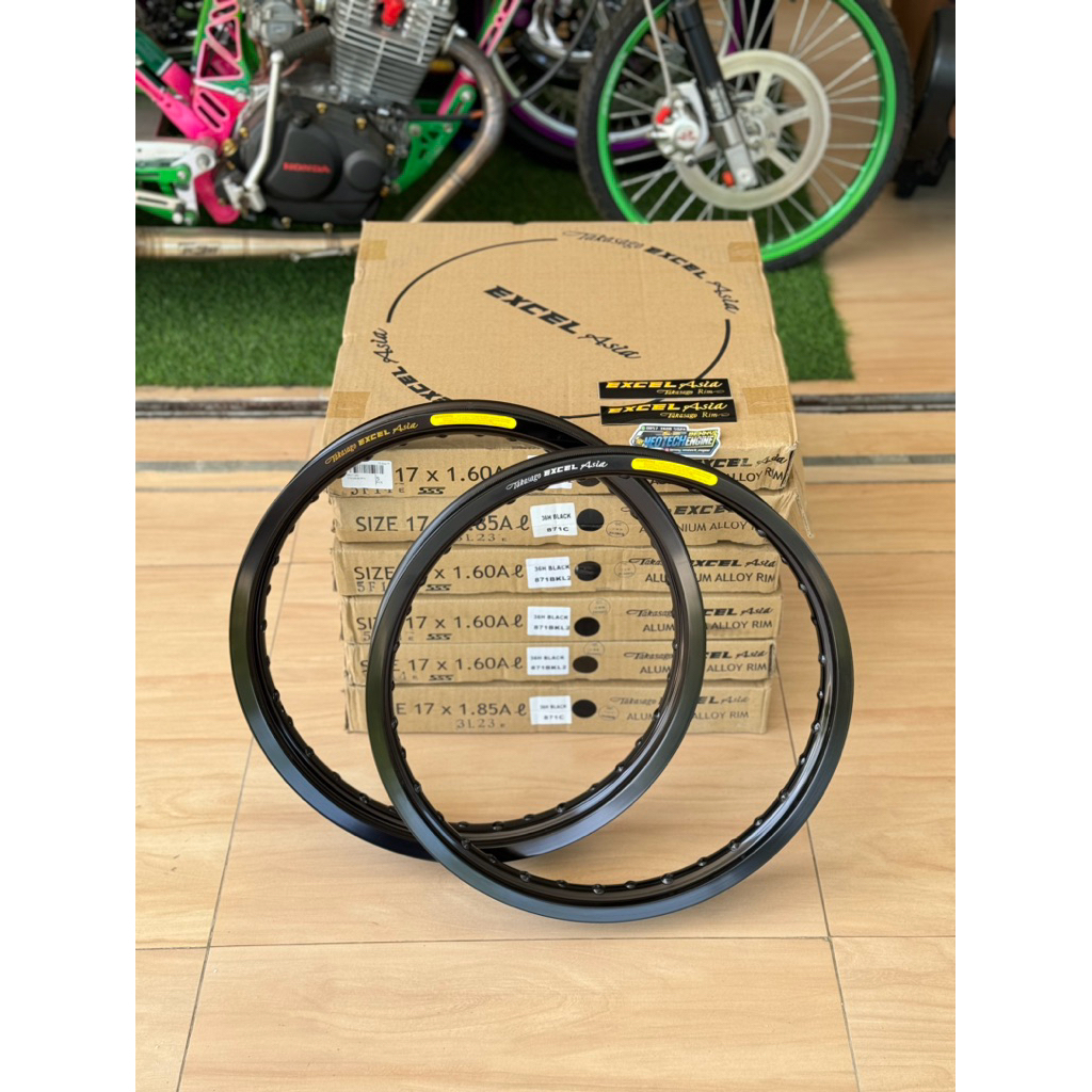 Velg Takasago Excel Asia TEA Hitam Black Ukuran 160 185 ring 17