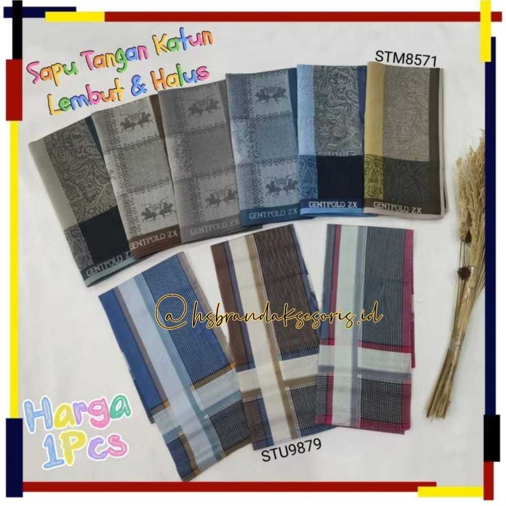 SAPU TANGAN KATUN LEMBUT MOTIF IMPORT PREMIUM / SAPU TANGAN CORAK BUNGA DAN GARIS / SAPUTANGAN WAJAH