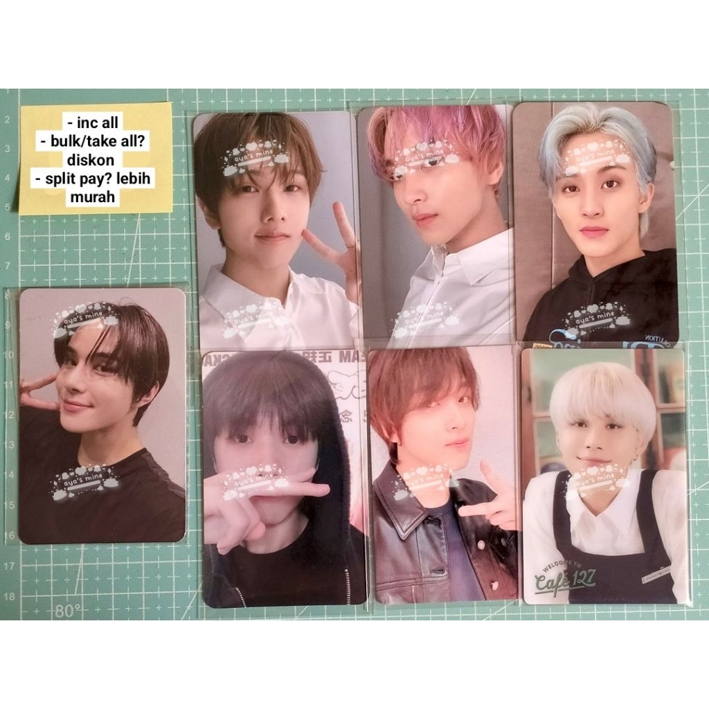 (BUY1GET1) PHOTOCARD OFFICAL NCT JISUNG JUNGWOO MARK HAECHAN STARRY NIGHT CAFE JAPAN BFE YZY CHINA