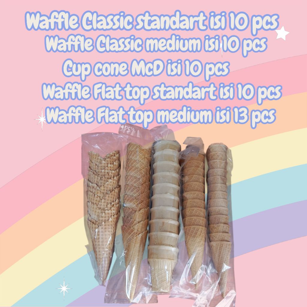 

KHUSUS 1 PACK CONE cup cone mcd crunchy 1 PACK /waffle classic 1 PACK /waffle mixue/waffle flat top/waffle ice cream/cone ice cream