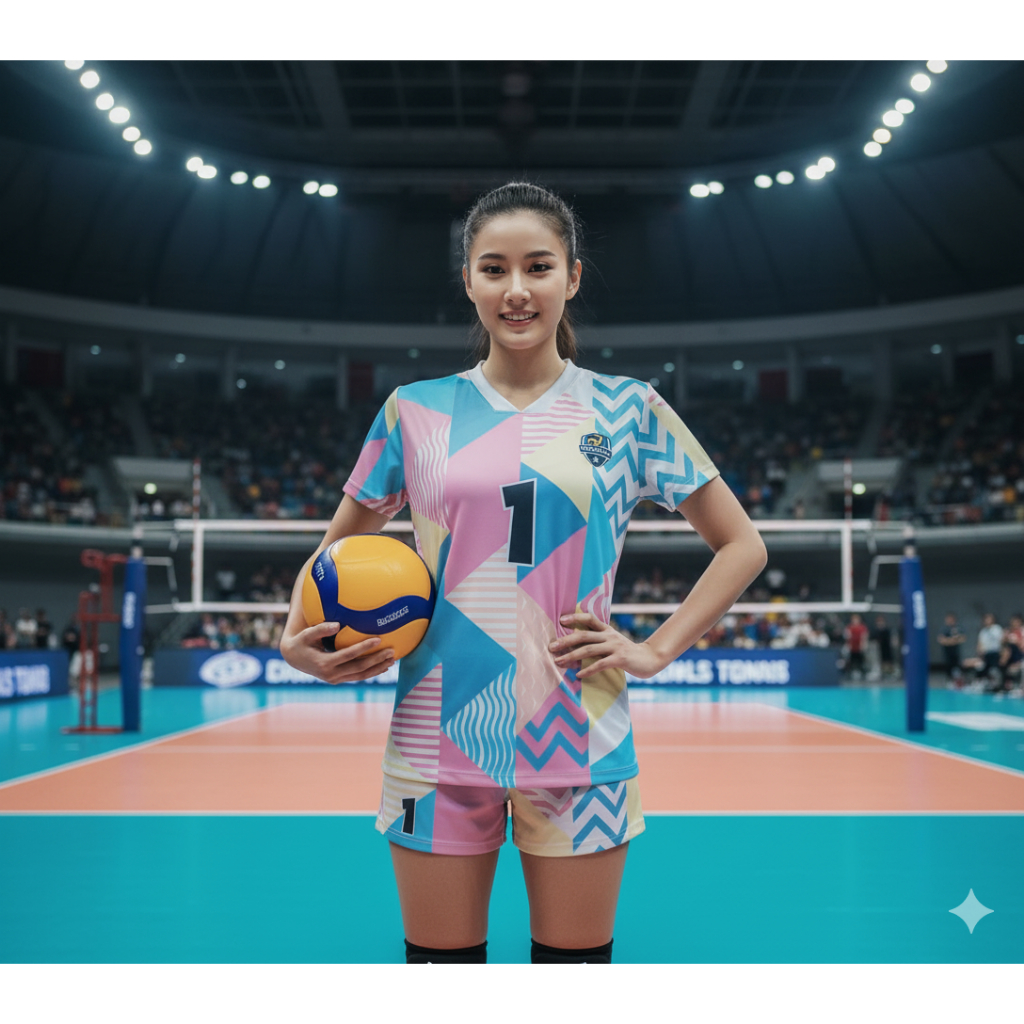 SPECS.21 Baju Kaos Jersey Atasan Wanita Batik Full Printing Jersey Voli Cewek SetCustom Size S-Jumbo