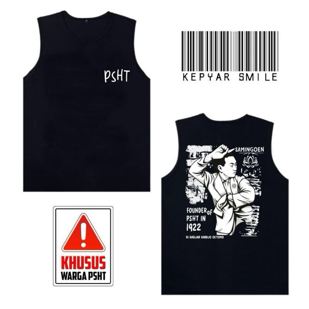 Singlet PSHT SAMINGOEN Founder Of PSHT In 1922 (Ki Hadjar Hardjo Oetomo) Free Stiker