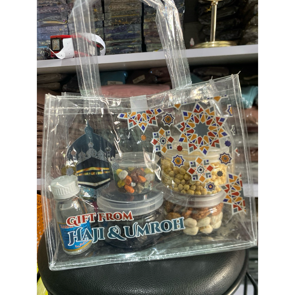 

oleh oleh paket umroh haji full makanan toples premium