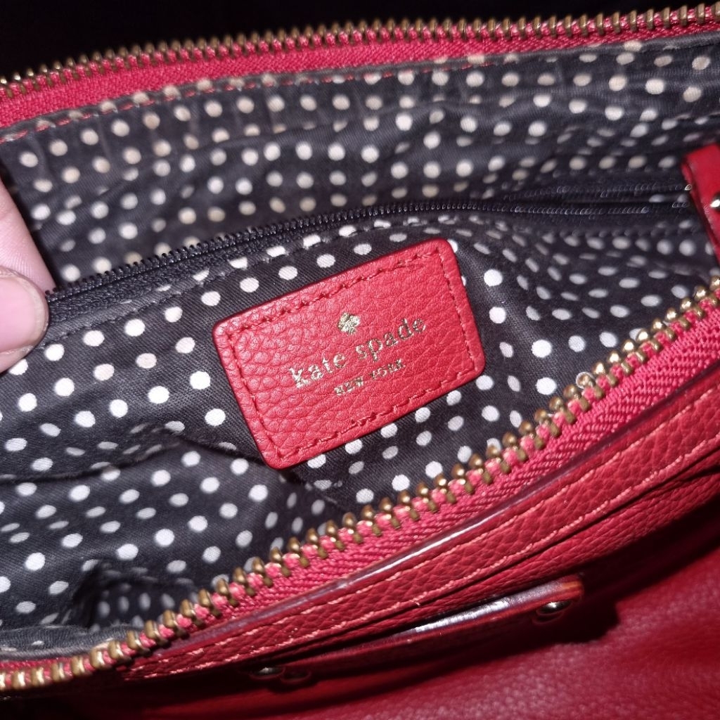 Tas Kulit Kate Spade Authentic | Red Leather Bag | BISA NEGO TIPIS
