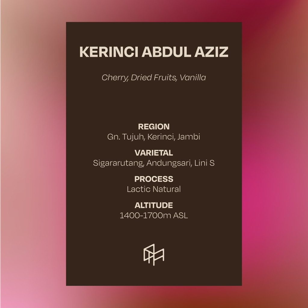 

Kerinci Abdul Aziz Lactic Natural (Espresso)