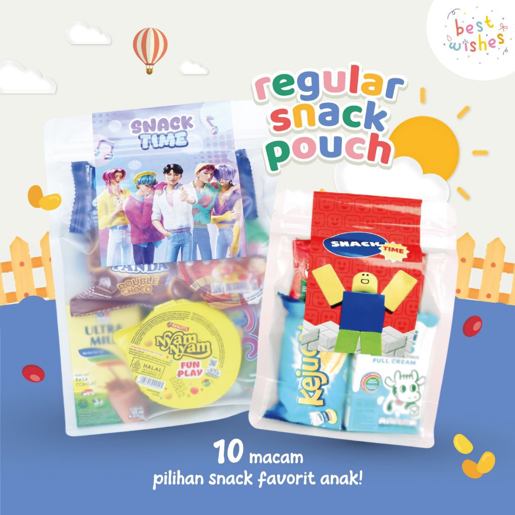 

Regular Snack Pouch - Hampers Mini & Goodie Bag Ulang Tahun/Acara